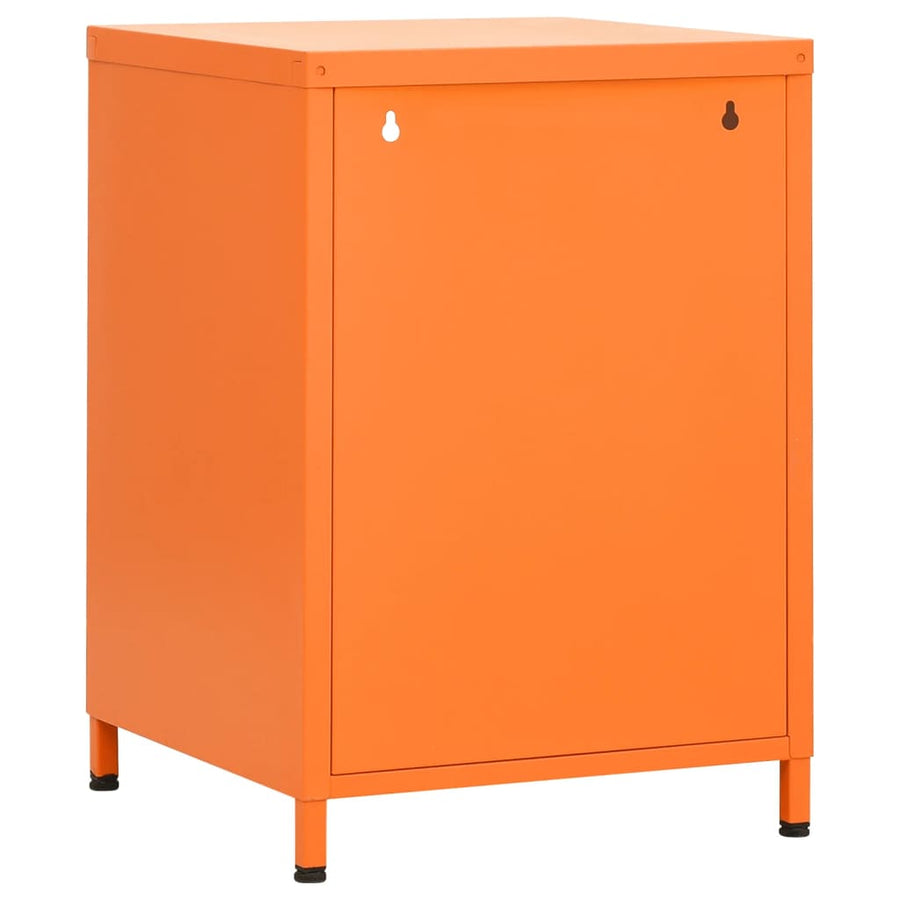 Nachtkastje 35X35X5 Cm Staal Oranje 1 orange