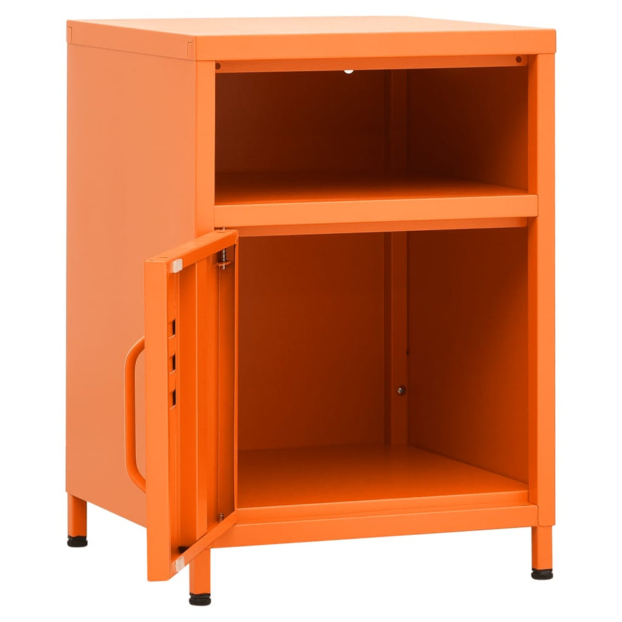 Nachtkastje 35X35X5 Cm Staal Oranje 1 orange