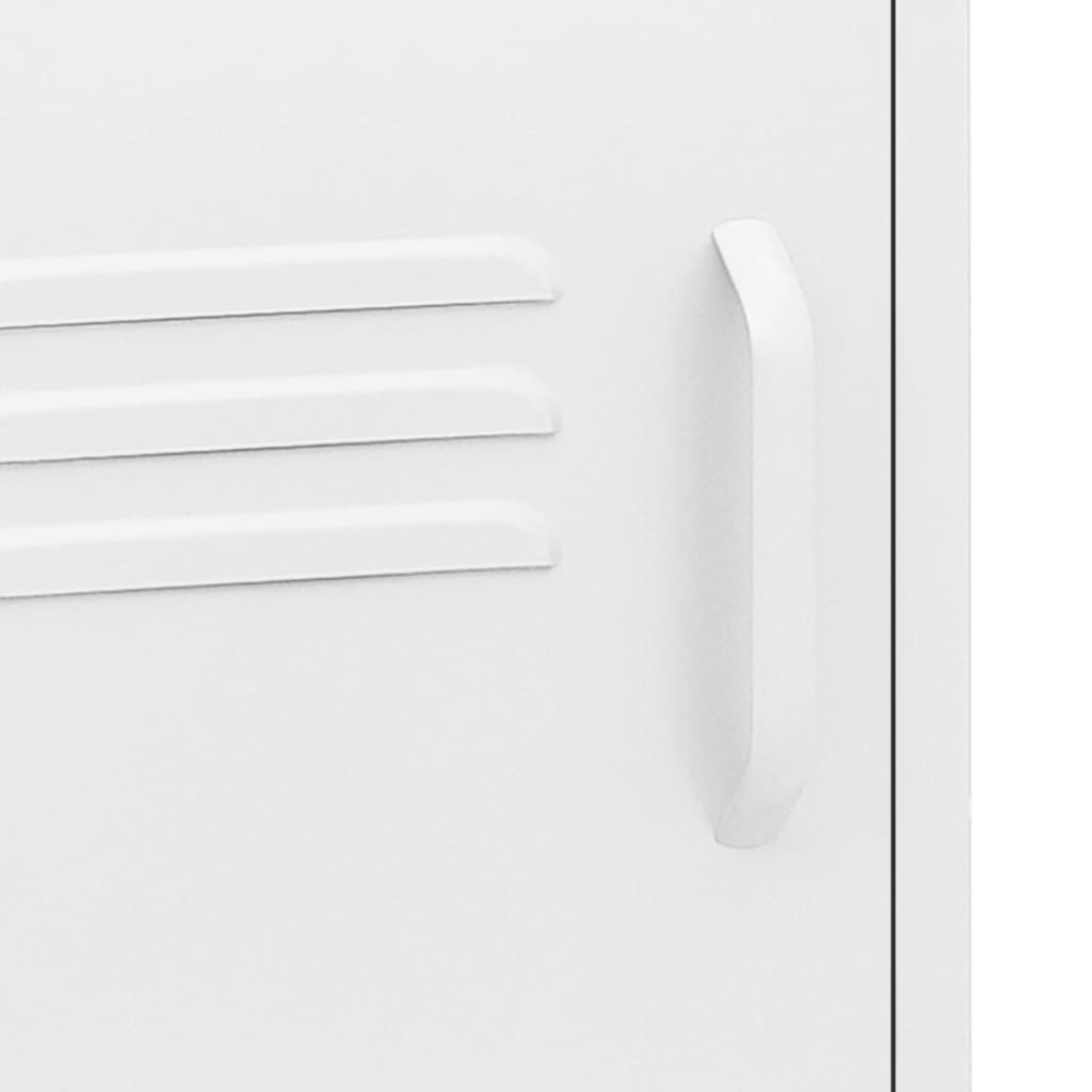 Nachtkastje 35X35X5 Cm Staal 1 Wit