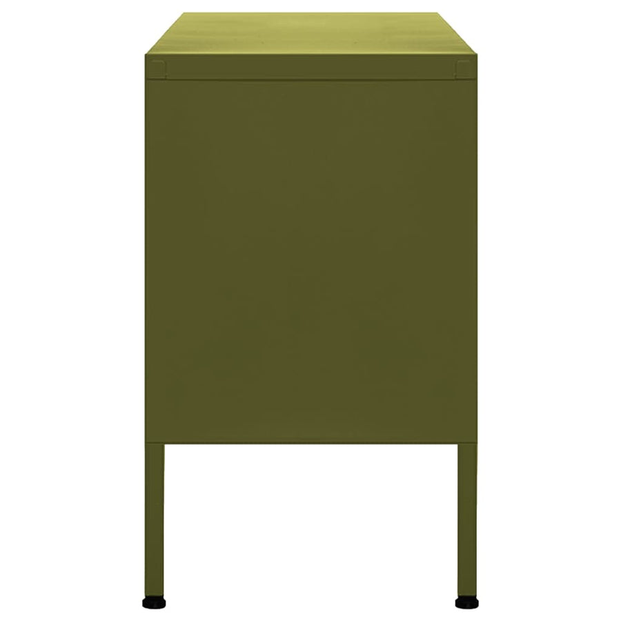 Tv-meubel 105x35x50 cm staal olijfgroen Olijfgroen