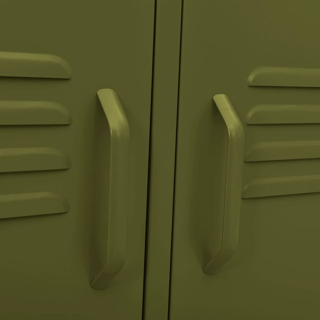 Tv-meubel 105x35x50 cm staal olijfgroen Olijfgroen