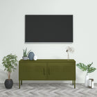 TV cabinet 105x35x50 cm steel olive green