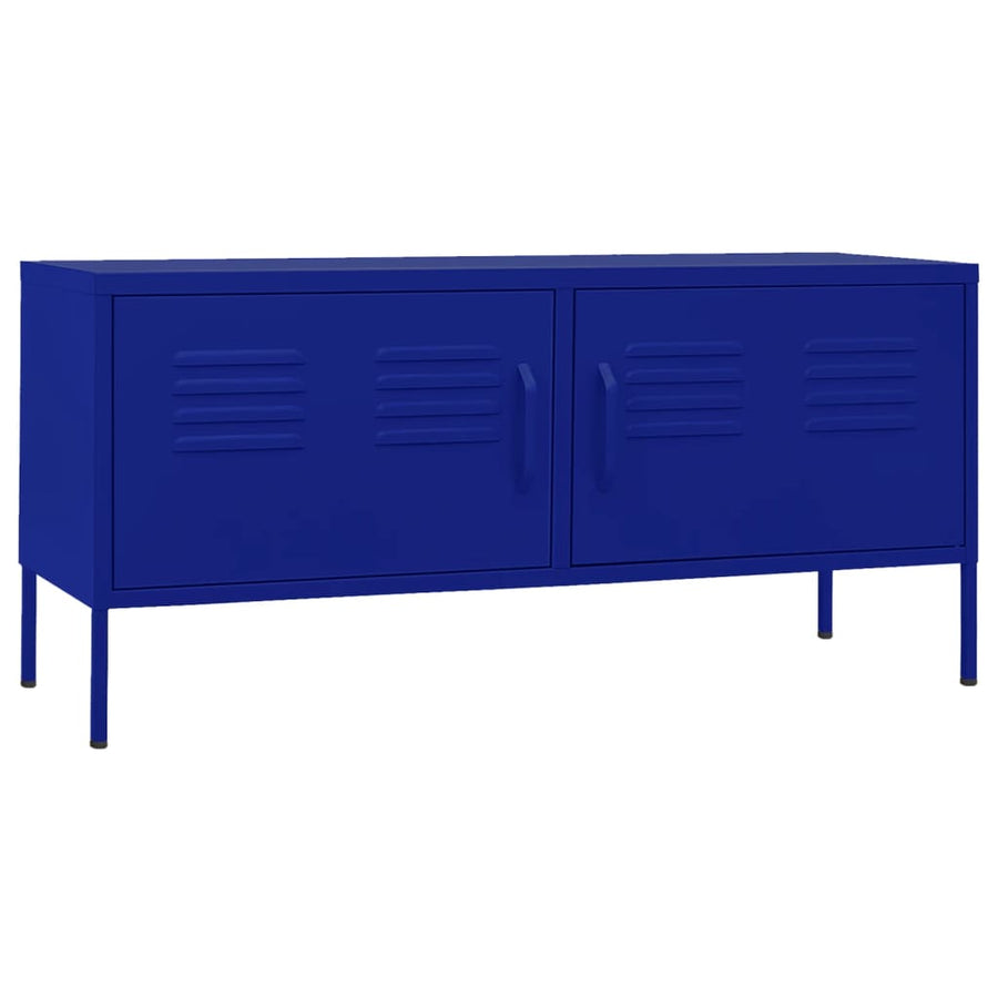 Tv-meubel 105x35x50 cm staal marineblauw Marineblauw