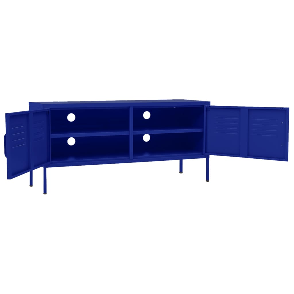 Tv-meubel 105x35x50 cm staal marineblauw Marineblauw