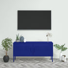 Tv-meubel 105x35x50 cm staal marineblauw wandmontage