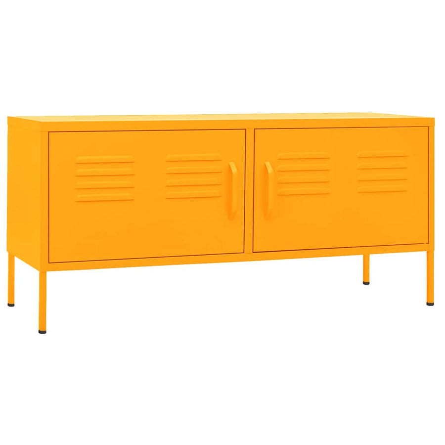 Tv-meubel 105x35x50 cm staal mosterdgeel Mosterdgeel