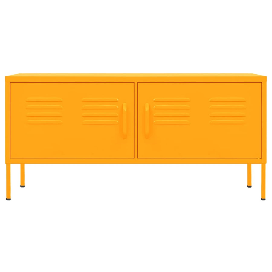Tv-meubel 105x35x50 cm staal mosterdgeel Mosterdgeel