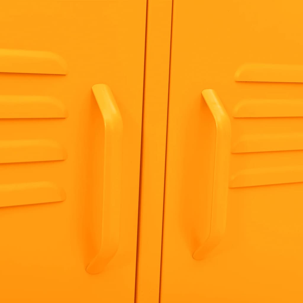 Tv-meubel 105x35x50 cm staal mosterdgeel Mosterdgeel