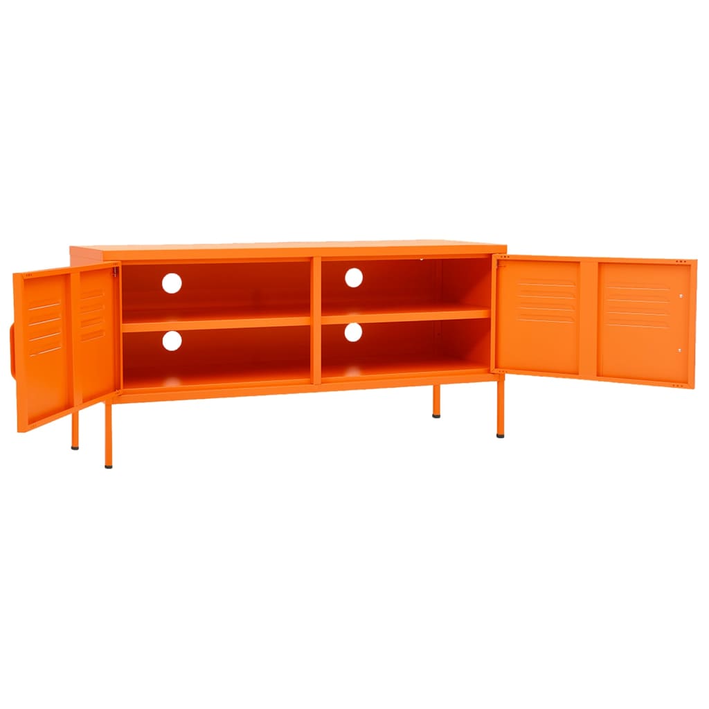 Tv-meubel 105x35x50 cm staal oranje orange