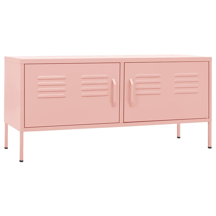 Tv-meubel 105x35x50 cm staal roze Roze