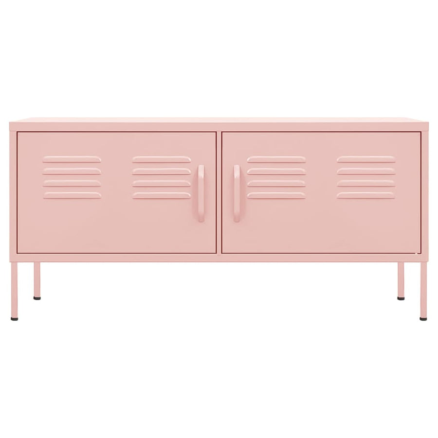 Tv-meubel 105x35x50 cm staal roze Roze