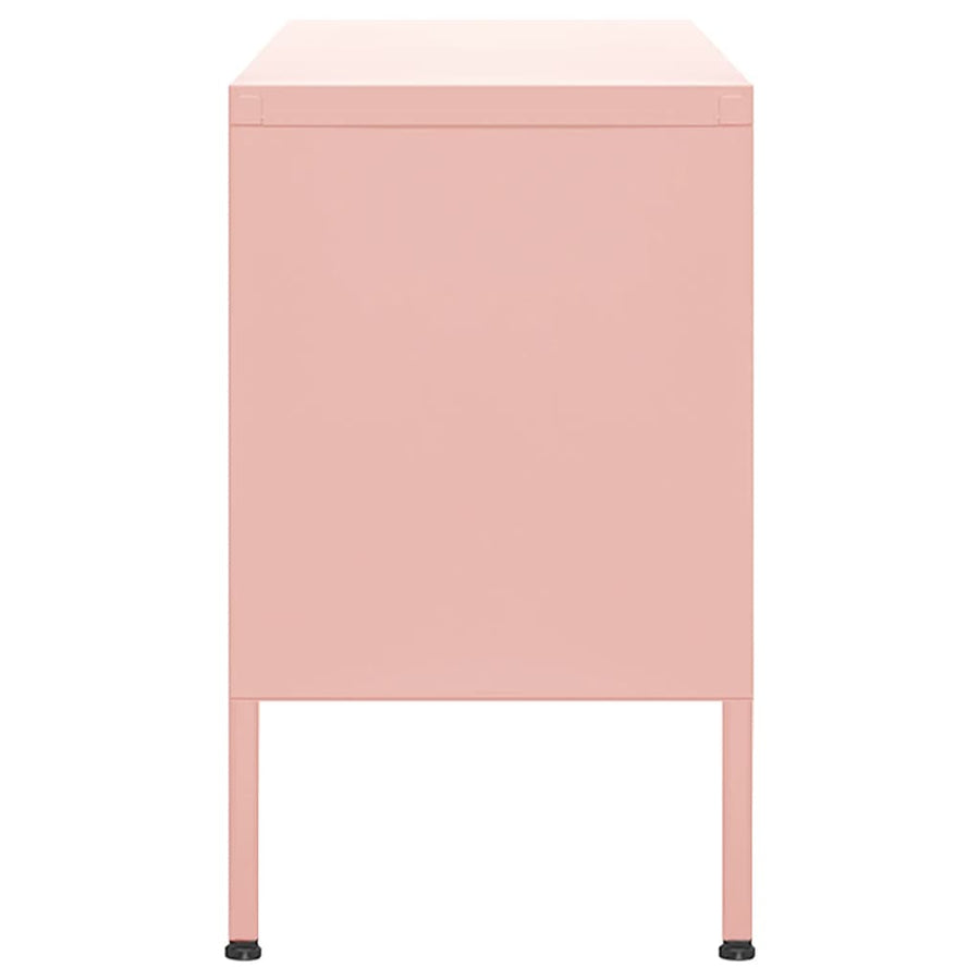 Tv-meubel 105x35x50 cm staal roze Roze