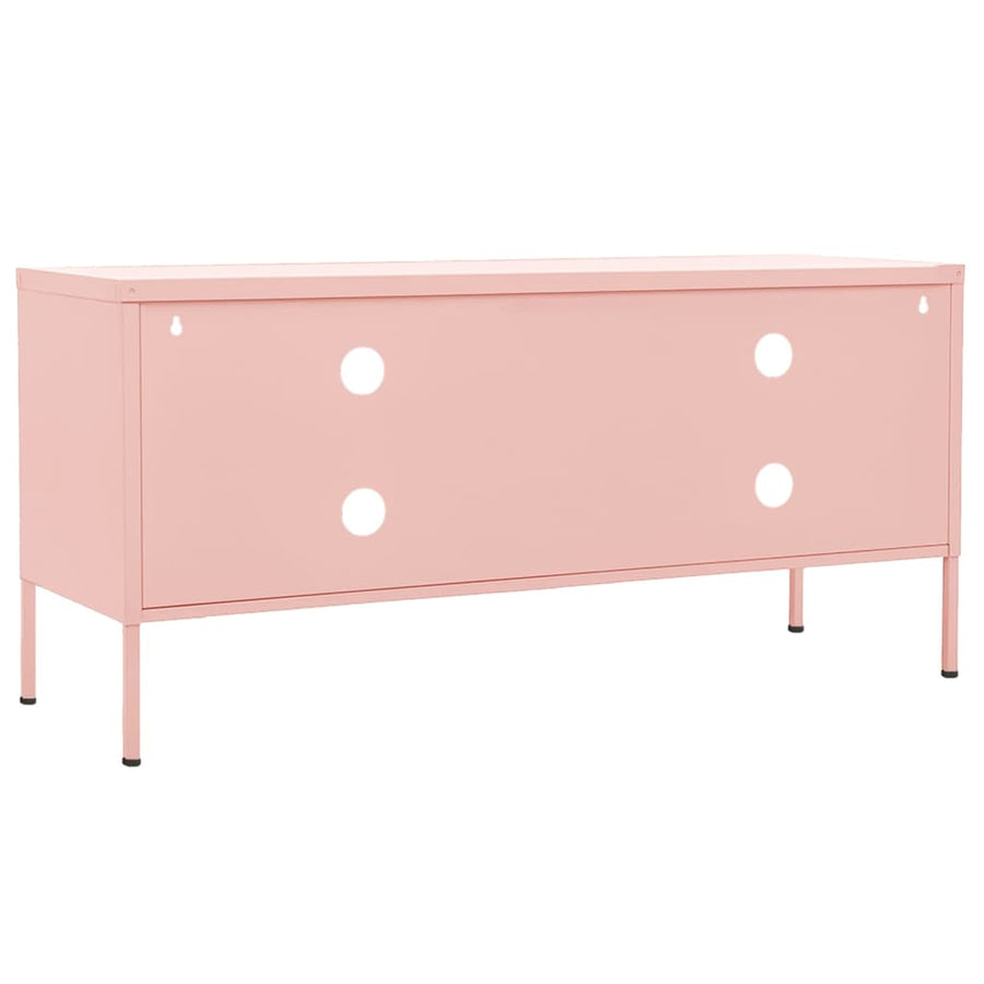 Tv-meubel 105x35x50 cm staal roze Roze