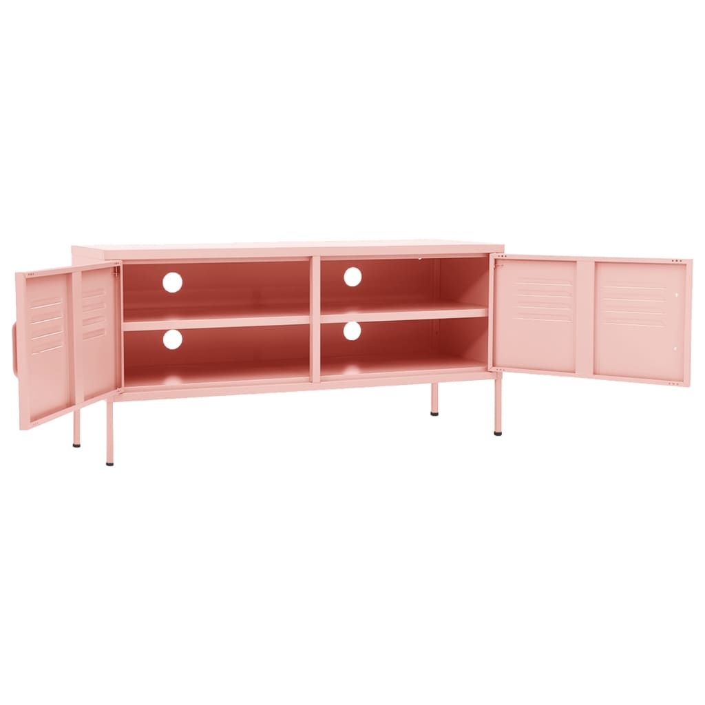 Tv-meubel 105x35x50 cm staal roze Roze
