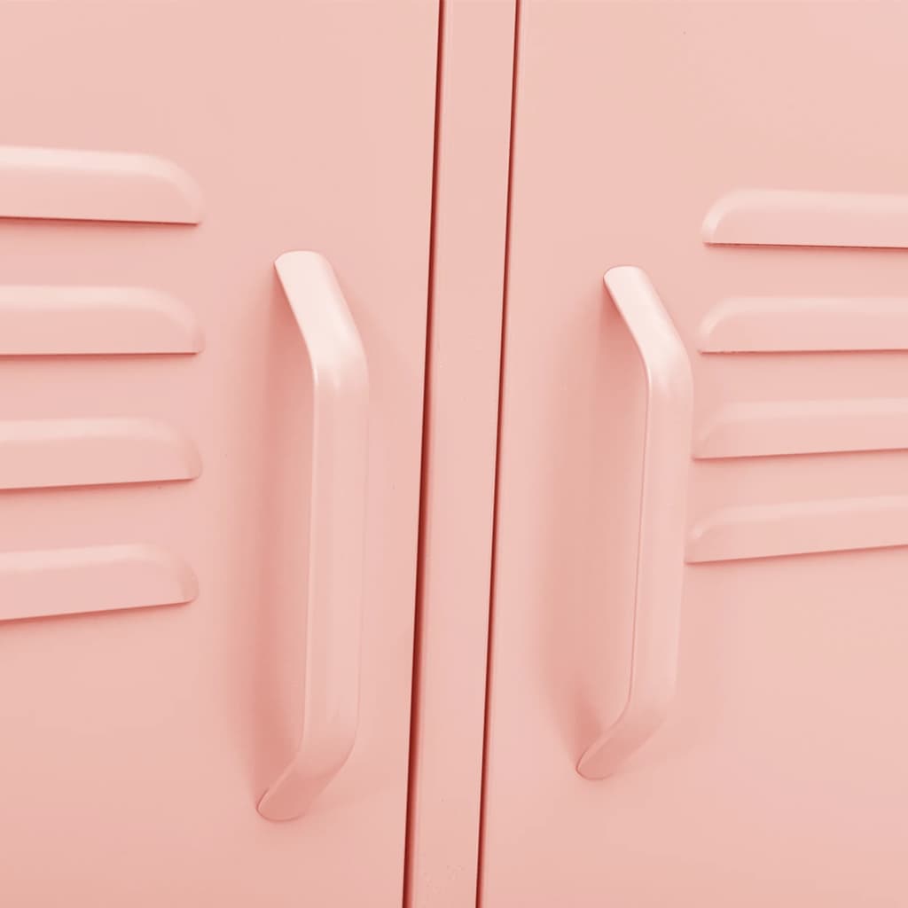 Tv-meubel 105x35x50 cm staal roze Roze