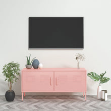 Tv-meubel 105x35x50 cm staal roze Roze