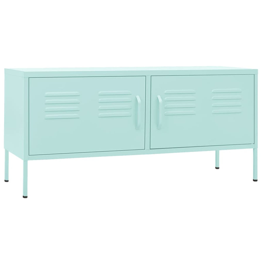 Tv-meubel 105x35x50 cm staal mintkleurig Mintgroen