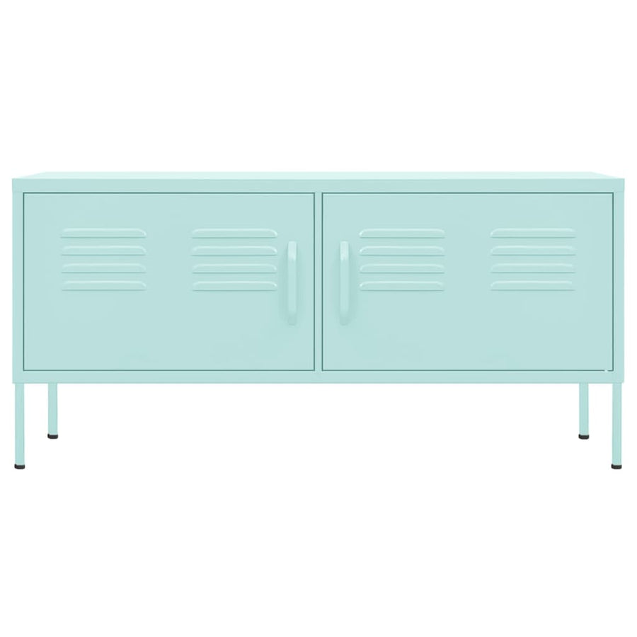 Tv-meubel 105x35x50 cm staal mintkleurig Mintgroen