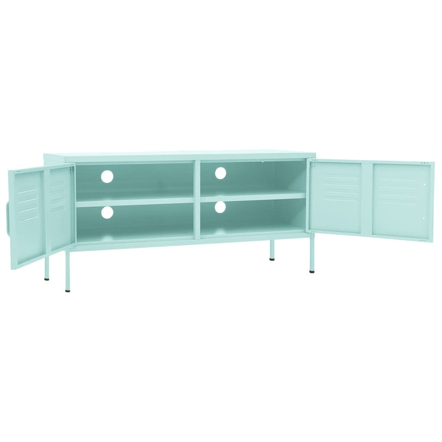 Tv-meubel 105x35x50 cm staal mintkleurig Mintgroen