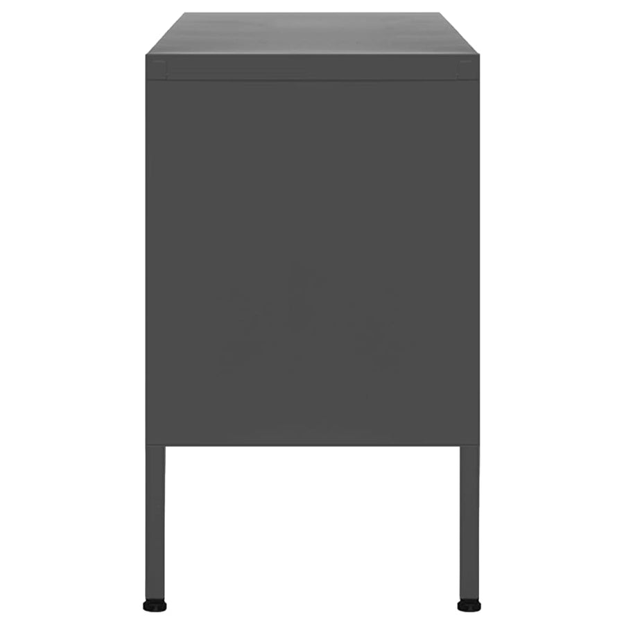 Tv-Meubel 05X35X50 Cm Staal Kleurig Antraciet