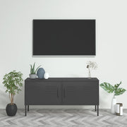 Tv-meubel 105x35x50 cm staal antraciet wandmontage
