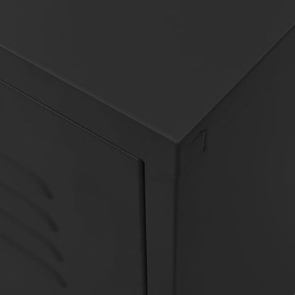 Tv-meubel 105x35x50 cm staal zwart Zwart