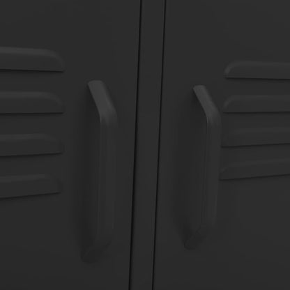 Tv-meubel 105x35x50 cm staal zwart Zwart