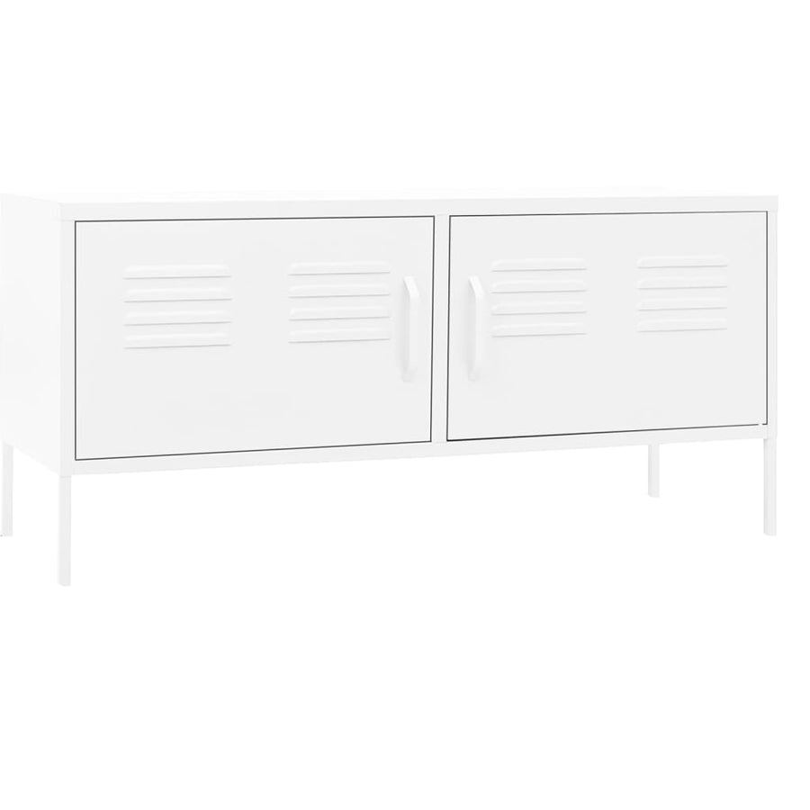 Tv-Meubel 05X35X50 Cm Staal Wit