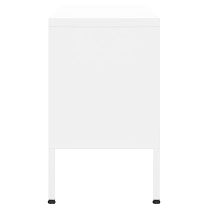 Tv-Meubel 05X35X50 Cm Staal Wit