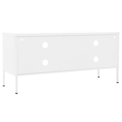 Tv-Meubel 05X35X50 Cm Staal Wit