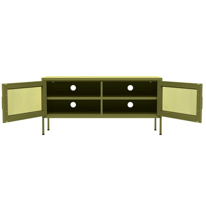 Tv-meubel 105x35x50 cm staal olijfgroen
