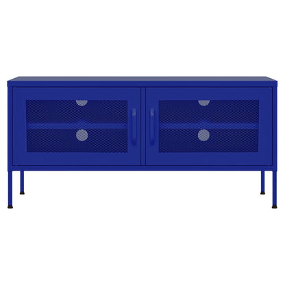Tv-Meubel 05X35X50 Cm Staal Marineblauw
