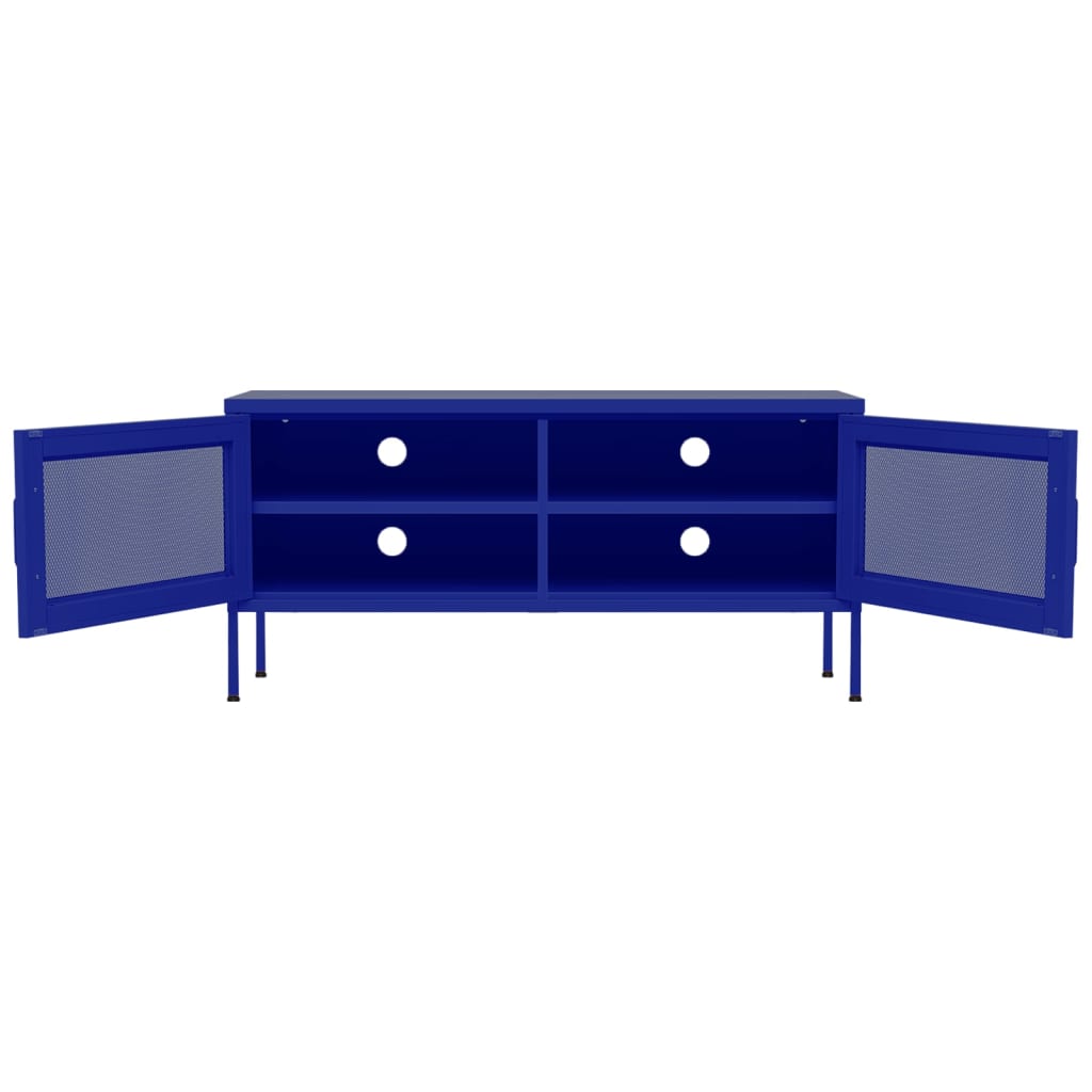 Tv-Meubel 05X35X50 Cm Staal Marineblauw