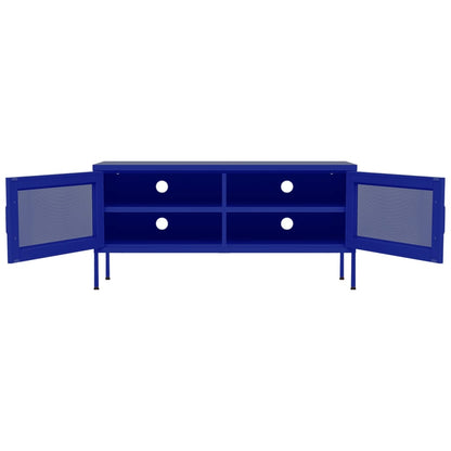 Tv-Meubel 05X35X50 Cm Staal Marineblauw