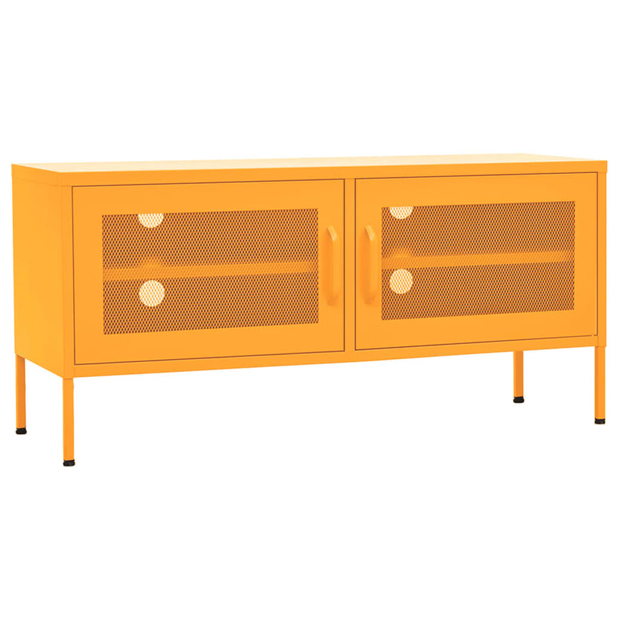 Tv-Meubel 05X35X50 Cm Staal Mosterdgeel