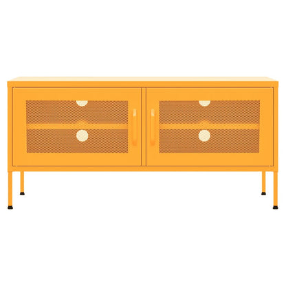 Tv-Meubel 05X35X50 Cm Staal Mosterdgeel