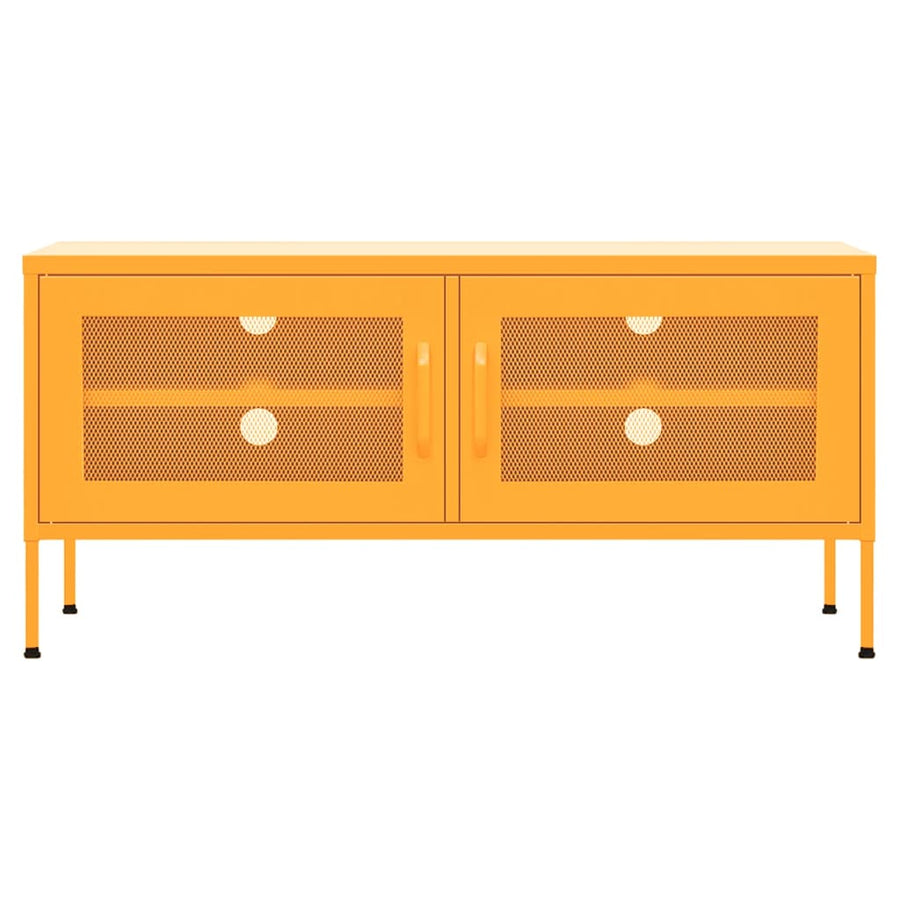 Tv-Meubel 05X35X50 Cm Staal Mosterdgeel