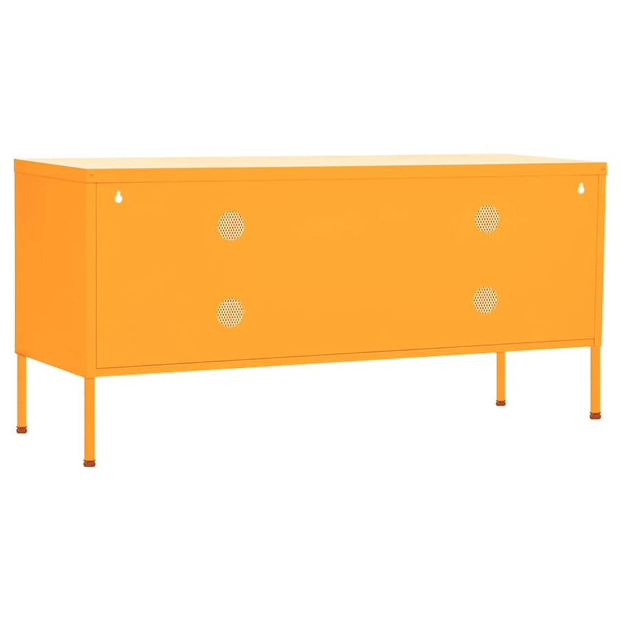 Tv-Meubel 05X35X50 Cm Staal Mosterdgeel