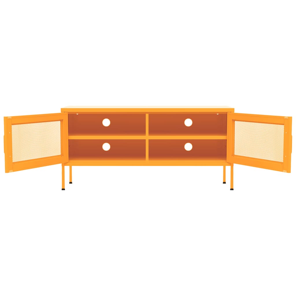 Tv-Meubel 05X35X50 Cm Staal Mosterdgeel