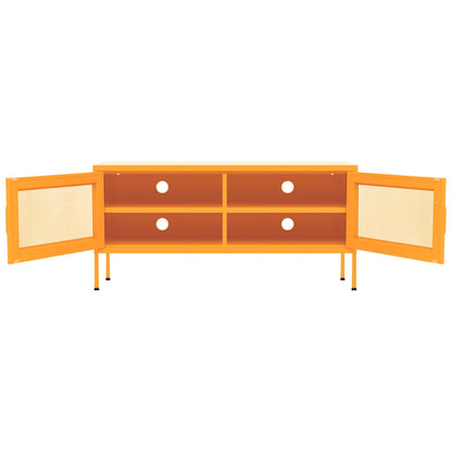 Tv-Meubel 05X35X50 Cm Staal Mosterdgeel