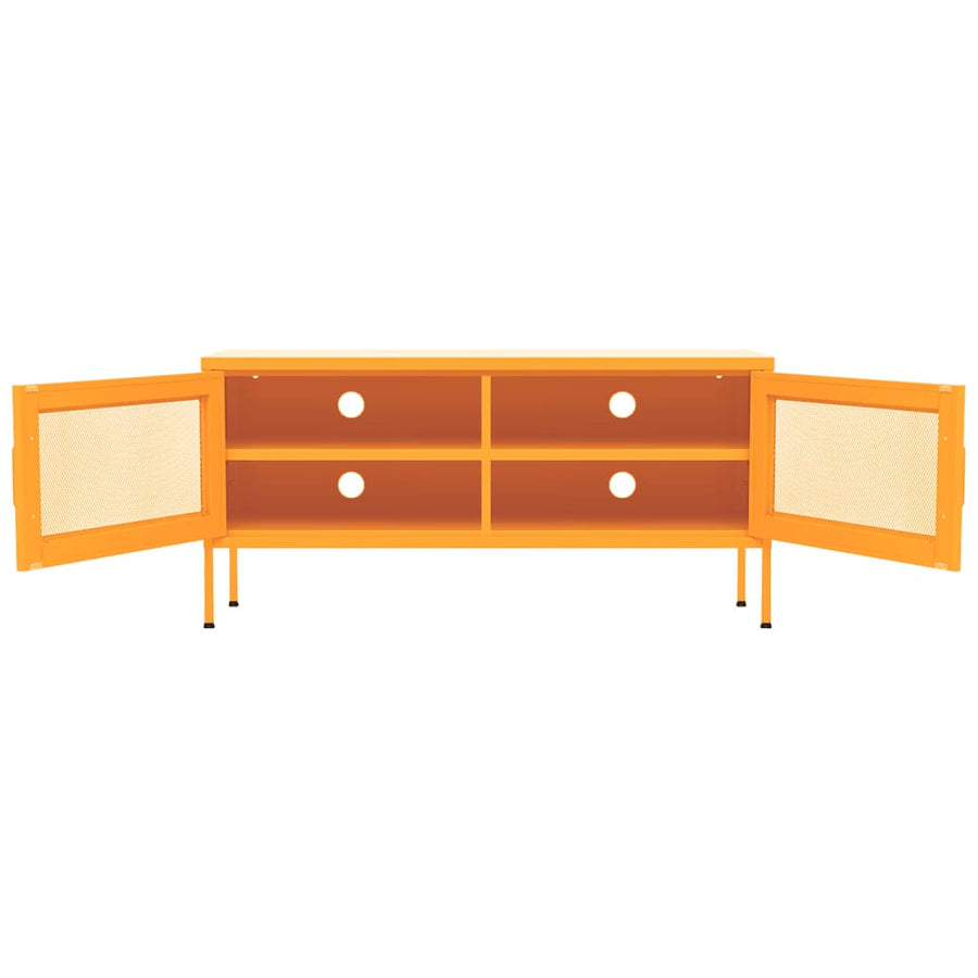 Tv-Meubel 05X35X50 Cm Staal Mosterdgeel