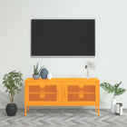 TV cabinet 105x35x50 cm steel mustard yellow