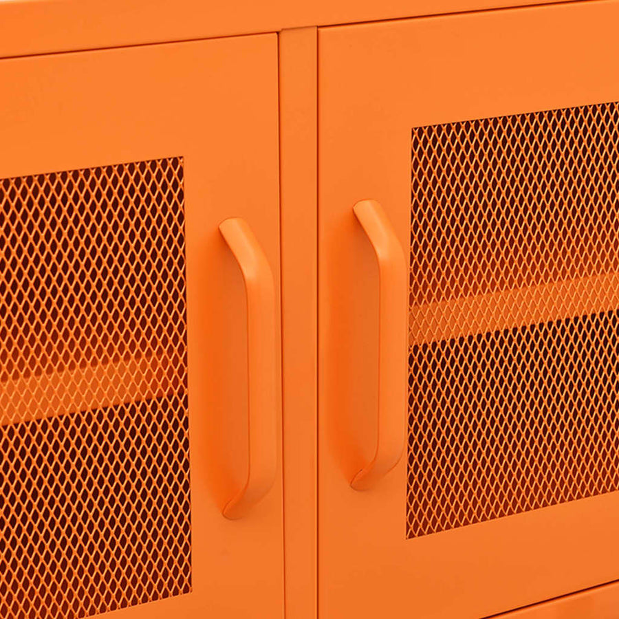Tv-Meubel 05X35X50 Cm Staal Oranje orange