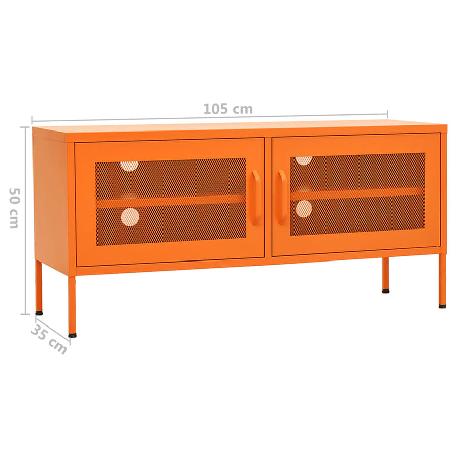 Tv-Meubel 05X35X50 Cm Staal Oranje orange