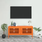 Tv-meubel 105x35x50 cm staal oranje wandmontage
