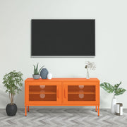 Tv-meubel 105x35x50 cm staal oranje wandmontage