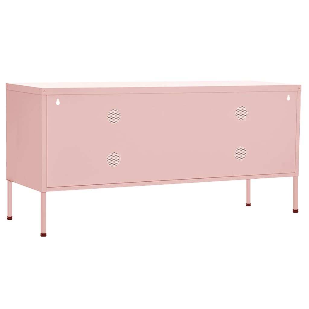 Tv-Meubel 05X35X50 Cm Staal Roze