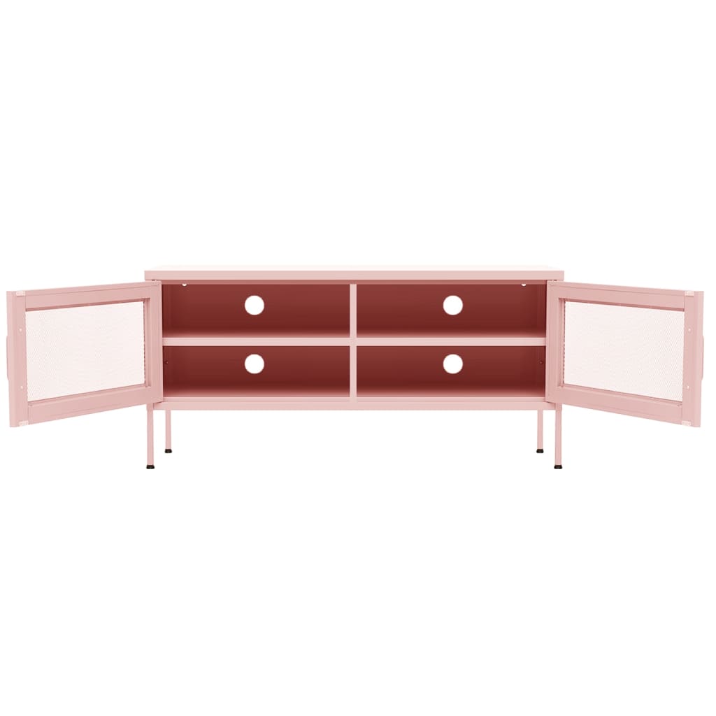Tv-Meubel 05X35X50 Cm Staal Roze