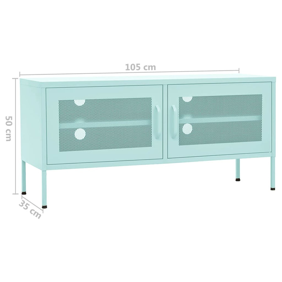 Tv-Meubel 05X35X50 Cm Staal Mintkleurig Mintgroen