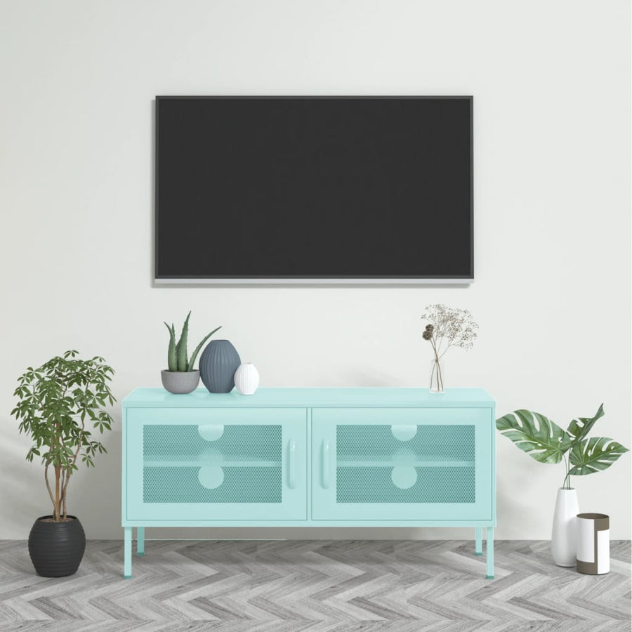 Tv-Meubel 05X35X50 Cm Staal Mintkleurig Mintgroen